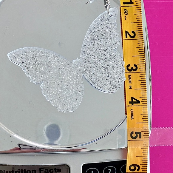 EARRINGS "SPARKLE BUTTERFLY" - Picture 2 of 5